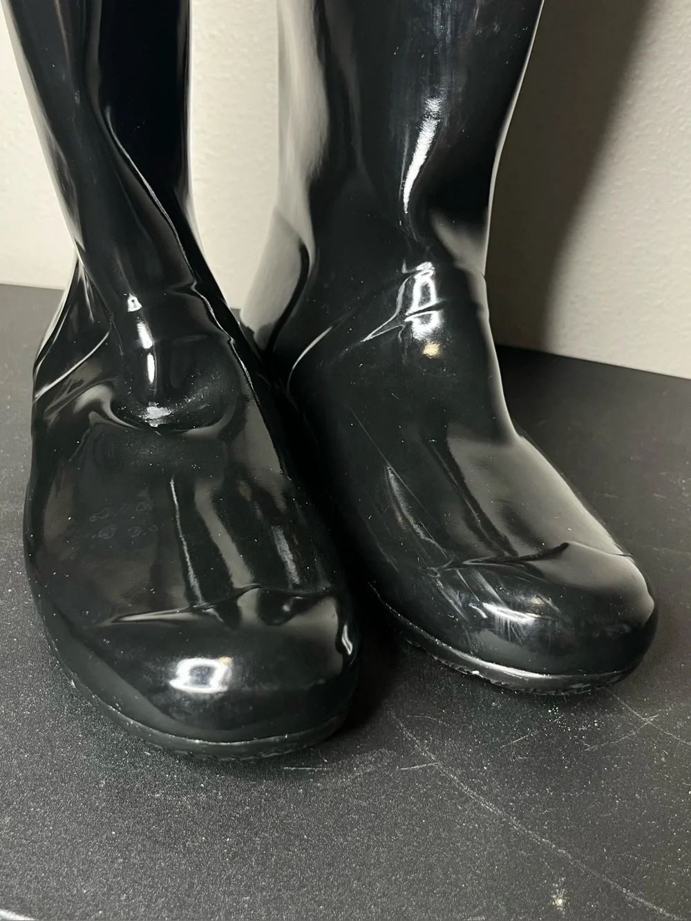 Hunter Original Tall Gloss Rubber Rainboots in Black Waterproof